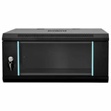 Network Cabinet with Storage Black 60 x 35 x 28 cm Steel 42017632
