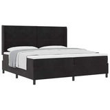 Box Spring Bed with Headboard Black 200 x 200 cm Velvet 3342082