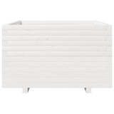 Garden Planter White 80x80x49.5 cm Solid Wood Pine 3282530