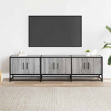 TV Cabinet Grey Sonoma 150x35x41 cm Engineered Wood and Metal 848862