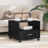 Coffee Table Black Oak 55 x 55 x 45cm Engineered Wood 880470