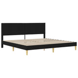 Bed Frame with Headboard Black 180 x 200 cm Fabric 42027617