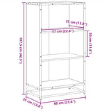 Book Cabinet Black 60x35x107.5 cm Engineered Wood 849114