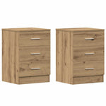 ZNTS Bedside Cabinets 2 pcs Artisan Oak 38x35x55 cm Engineered Wood 861127