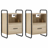 Hanging Bedside Cabinet 2 pcs Sonoma Oak 40 x 30 x 60 cm 8013569