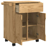 Kitchen Trolley FLORO Wax Brown 72.5 x 45 x 80 cm 42011249