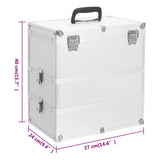 Make-up Case 37x24x40 cm Silver Aluminium 91839