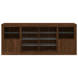 Sideboard with LED Lights Brown Oak 163x37x67 cm 3209099