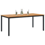 Outdoor Table Natural and Black 180 x 90 x 75 cm 4010612