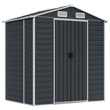 Garden Shed Anthracite Galvanised Steel 191x130x198 cm 3188253