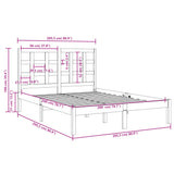 Bed Frame without Mattress 200x200 cm Solid Wood 3105490