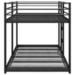 ZNTS Bunk Bed without Mattress Black 100x200 cm Steel 4019879