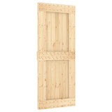 Sliding Door with Hardware Set 85x210 cm Solid Wood Pine 3202977