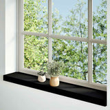 Window Sills 2 pcs Brown Black 80x15x2 cm Solid Wood Oak 4009166