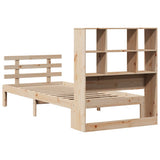 Bookcase Bed without Mattress 90x190 cm Single Solid Wood Pine 3322743