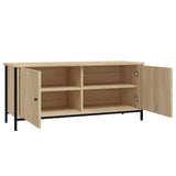 TV Cabinet with Doors Sonoma Oak 102x35x45 cm Engineered Wood 826291