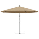 Cantilever Garden Parasol with Aluminium Pole 350 cm Taupe 44506