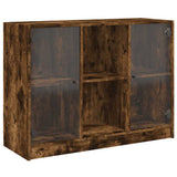 Sideboard Smoked Oak 102x37x75.5 cm Engineered Wood 3295875