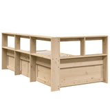 Bookcase Bed without Mattress 75x190cm Solid Wood Pine 3324484