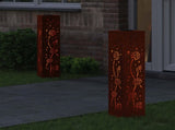 Solar LED Pathway Light 2 pcs Rusty Weathering Steel 879778