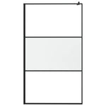 ZNTS Walk-in Shower Wall with Shelf Black 115x195 cm ESG Glass&Aluminium 3185483