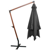 Hanging Garden Parasol with Pole Anthracite 3x3 m Solid Fir Wood 313774
