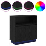LED Sideboard Black Oak 71 x 34.5 x 75 cm Engineered Wood 869651