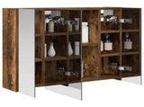Bathroom Mirror Cabinet Smoked Oak 60 x 14.5 x 50 cm 889075