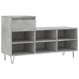 Shoe Cabinet Concrete Grey 102x36x60 cm Engineered Wood 831368