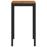Garden Bar Table Natural and Black 60 x 60.5 x 105 cm 901331
