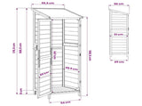 Garden Shed Natural 59.5 x 56 x 176.5 cm Solid Fir Wood 42033444