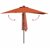 Garden Parasol Terracotta 294 x 150 x 224 cm 42003272