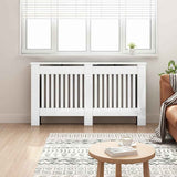 Radiator Cover High Gloss White 152 x 19 x 81.5 cm 884085