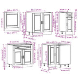 11 Piece Kitchen Cabinet Set "Porto" White Engineered Wood 3314931