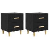 Bed Cabinet 2 pcs Black Oak 40 x 35 x 47.5cm Engineered Wood 880554