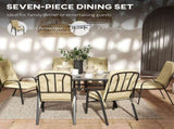 Seven-Piece Garden Dining Set with Cushions - Beige T3398P319999