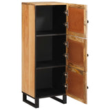 Highboard with Storage Brown 90 x 33 x 75 cm Solid Mango Wood 4018073