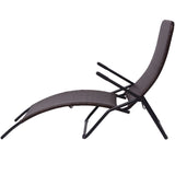Folding Sun Lounger Poly Rattan Brown 42945