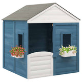 Playhouse with Lockable Door and Flower Pots Solid Wood Fir 93688