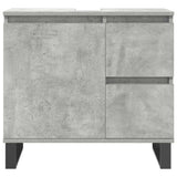 3 Piece Bathroom Furniture Set Concrete Grey Engineered Wood 3324957