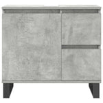 3 Piece Bathroom Furniture Set Concrete Grey Engineered Wood 3324957