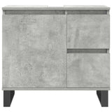 3 Piece Bathroom Furniture Set Concrete Grey Engineered Wood 3324957