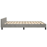 Bed Frame without Mattress Light Grey 135x190cm Double Velvet 349905