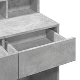 Dressing Table with LED Concrete Grey 80x41x134.5 cm 848188