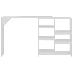 ZNTS Bar Table with Moveable Shelf White 138x39x110 cm 280222