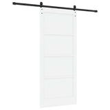 Sliding Door White 93 x 211 cm Solid Pine Wood 3333321