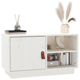 TV Cabinet White 70x34x40 cm Solid Wood Pine 818236