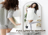 150cm Arched Full Length Mirror - Black T3398P343299