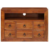 Sideboard with Drawer Brown 80 x 30 x 55 cm Solid Acacia Wood 4104020
