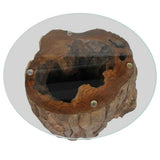 Coffee Table Teak Glass 50x40 cm 245069